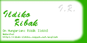 ildiko ribak business card